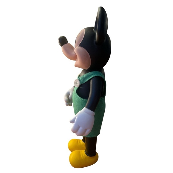 1977 Walt Disney Mickey Mouse Remco Toys Vinyl 15" Figure Dressed In Green Doll - Picture 5 of 10
